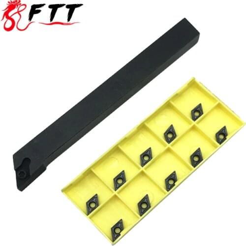 10pcs DCMT070204 Carbide Inserts 1pcs SDJCR1212 SDJCL1212H07 SDJCR1010 turning tool bit Metal Lathe Cutting Tool Set