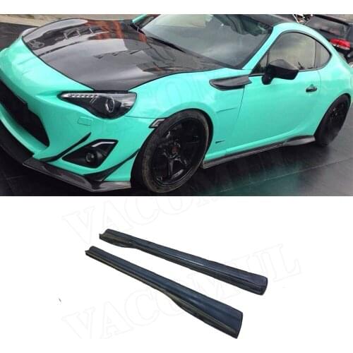 Carbon Fiber Car Side Skirts Sticker Trunk Trim Bumper Guard For Toyota GT86 For Subaru BRZ 2014-2016 J Style