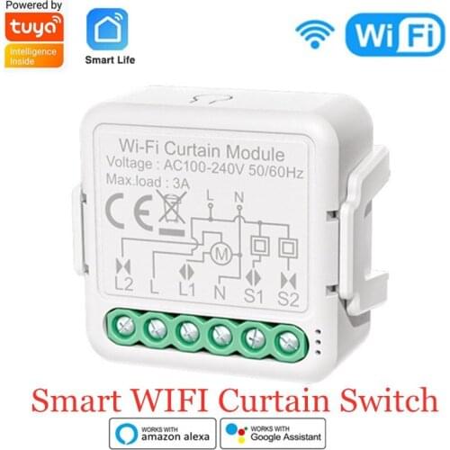 Mini Tuya Smart WIFI curtain switch on-off Device APP Remote Voice Control Smart Home Automation Modules Work With Alexa Google