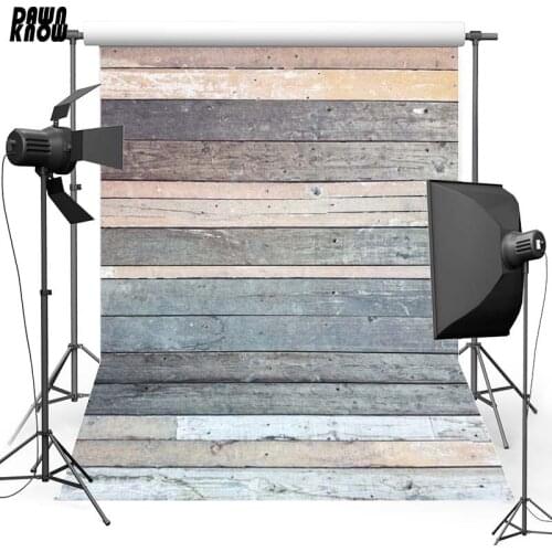 DAWNKNOW Wood Wall Vinyl Photography Background For Baby Floor New Fabric Polyester Backdrop For Wedding Photo Studio Floor692