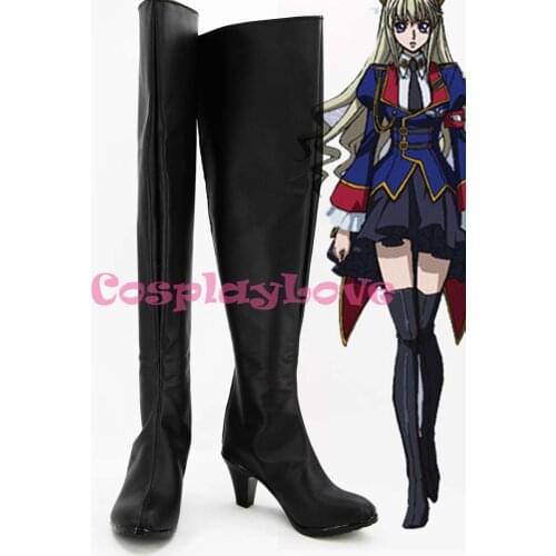Code Geass GAIDEN Layla Markale Leila Malcal Cosplay Shoes Long Boots Hand Made Custom-made For Halloween Christmas