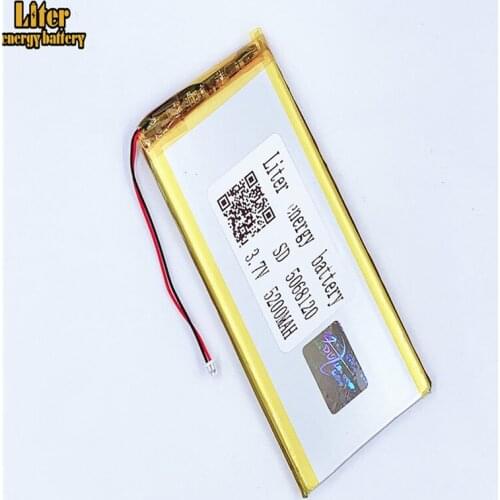 1.25MM 2pin connector 5068120 5070120 3.7V 5200mah lipo batteries rechargeable Recreational machines power bank batteries