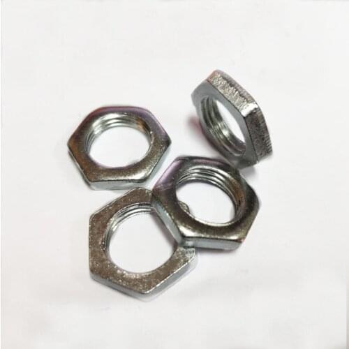 10pcs M7 M9 M14 M18 M24 hex ultra-thin nuts hexagon flat fine teeth decorative lock anti-loose nut white zinc GB808