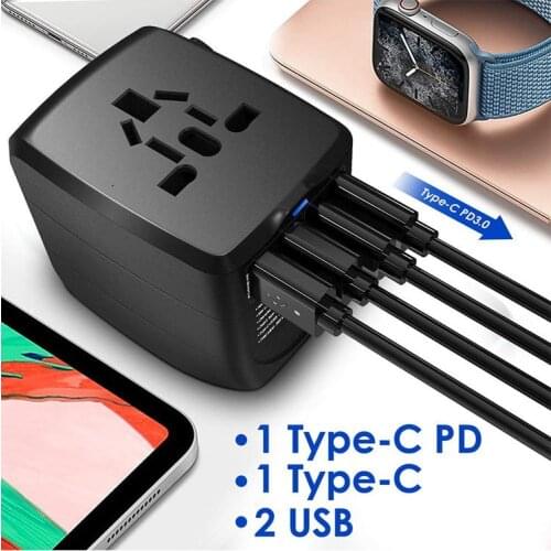 2USB+1 Type-C+ 1 Type-C PD Universal Compatiple Quick Charge Indoor Use Matching with Android and iPhone