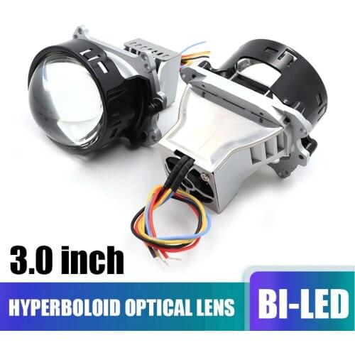 3.0 Bi-led Lens Projector Hella Bracket LED Hi/Lo Beam Headlight Hyperboloid 6000K Dual Convex Light Car DIY Styling Retrofit