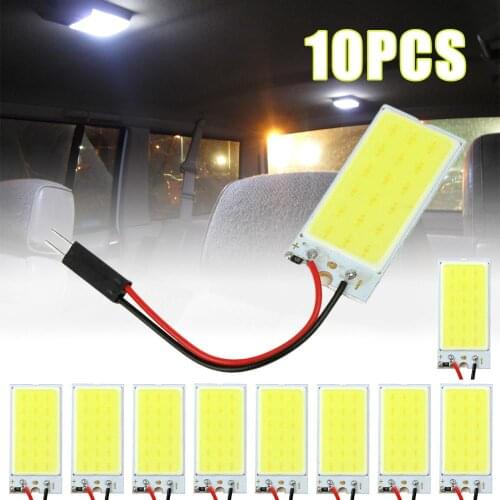 5/10pcs T10 W5W Car Interior Light 18LED Auto Dome Festoon Light 12V COB LED Panel Lights for Car Interior Reading lamp Dropship