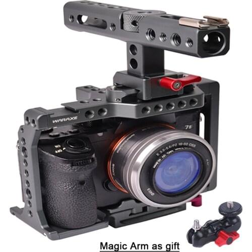 Aluminum Camera Cage for Sony A7II A7SII A7RII with Conversion Top Handle Grip