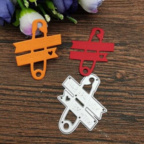 AOKEDIY Safety Pin Metal Cutting Dies Stencils For DIY Scrapbooking Decorative Embossing Handcraft Die Cutting Template