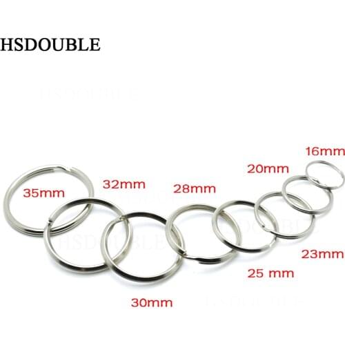 Key Rings Key Chain Split O-Rings Silver Nickel-Plated Bag Parts Accessories