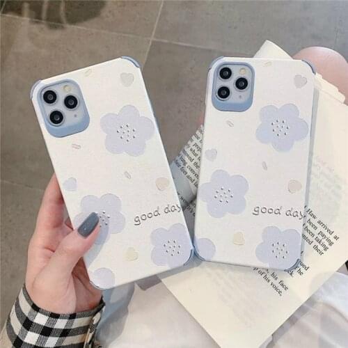 Japanese kawaii flower sakura painting Phone Case For iPhone 11 Pro Max case Cute soft cover for iPhone XS XR X 7 8 Plus SE Case