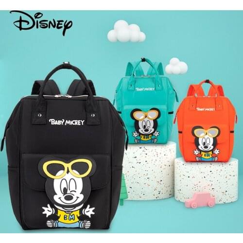 Disney Mickey Maternity Diaper Bags Waterproof Large Capacity Baby Care Backpack for Mom Mommy Travel Bag Organizer Stroller