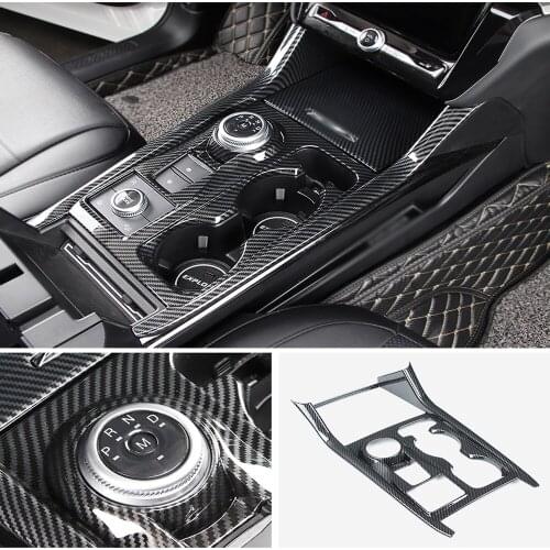 For Ford Explorer 2020 2021 ABS Carbon Fiber Car Interior Central Console Gear Shift Lever Box Panel Cover Trim Automotive