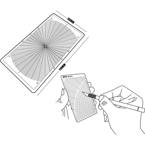 Hobby Tools Stainless Steel Masking Stencil Arc Cutting Mat Dual Sided