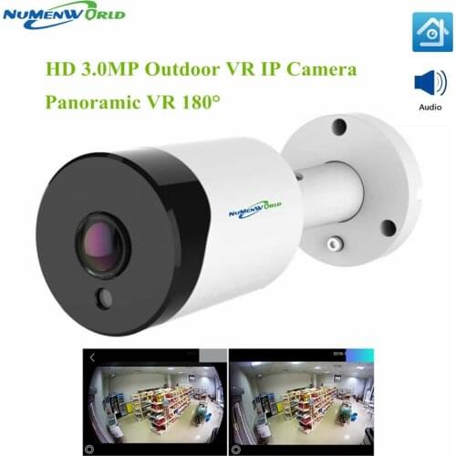 3.0MP Fish Eye Camera 180 degree 3MP HD Security Camera Audio Outdoor IP Camera Waterproof Panoramic IR Smart CCTV Camera P2P