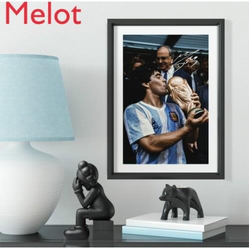 Maradona Kiss World Cup Trophy Classic Commemorative Photo Frame Bar Decoration Football Fan Gifts Ornaments wall decor