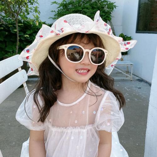 Summer Baby Cap Children Panama Hat Outdoor Beach Sun Cap Outdoor Kids Breathable Beach Hats