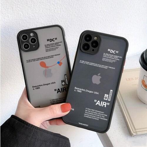 Hot Off Sports shoes brand Luxury Silicone Shockproof Matte Phone Case For iPhone 11 12 Pro Max Mini X XS XR 7 8 Plus SE 2020