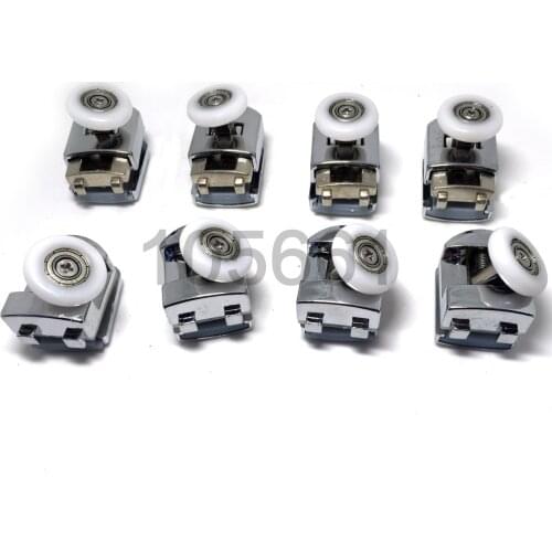 Set of 8 shower door rollers wheels pulleys runners "Rolli" 27MM