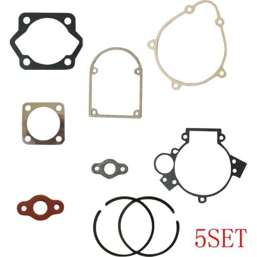 5xGasket Set & 10xPistion Rings Fit 80cc Motorized Bicycle Bike Repair Replace