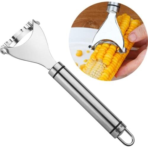 Stainless Steel Corn Stripper Corn Kernels Cob Peeler Threshing Kerneler Blade Metal Kitchen Corn Cutter Slicer Tools 2021