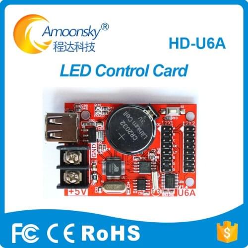 New led control card HD-U6A cheapest price wholesale huidu original factory usb port controller