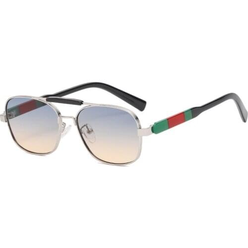 2021 New Style women Luxury Square Man Sunglasses Fashion Tide Two-Tone Sunglasses Women Big Box Vintage Glasses Lentes De Sol