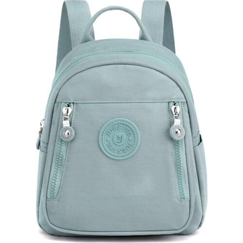 8 Colors Solid Nylon womens backpack 2021 Korean style Backpack small Brand Mini backpack for women Trend fashion backpacks