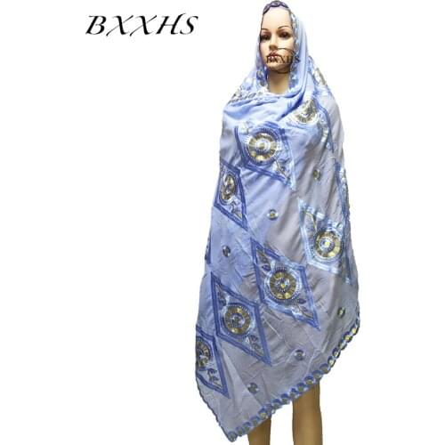 Fashion embroidered set auger African women in head scarf Muslim new scarf type big yards outside the scarf scarf cotton