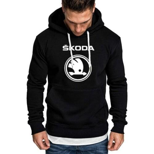 Hoodies Men Skoda Car Logo Print Sweatshirt Spring Autumn Men Hoodie hip hop harajuku Casual Fashion Hoody Fleece tracksuit