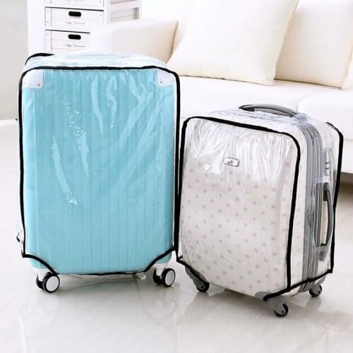 Waterproof Dustproof Rain Cover Translucent Protective Luggage Cover Travel Luggage Suitcase Cover 7 Size 18-30 Inch