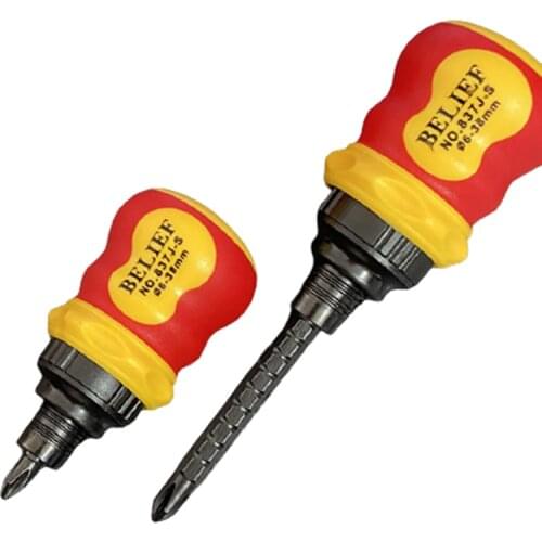 Retractable And Adjustable Screwdriver With Ratchet Hand Multi-Tools Screwdriver Precision Min Household Tools Automotive Tools