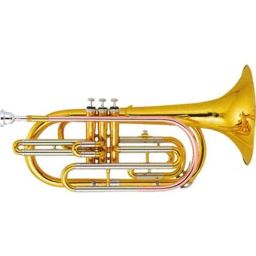 Gold lacquer stainless steel Piston gold brass Leadpipe Tone Bb Marching Trombone