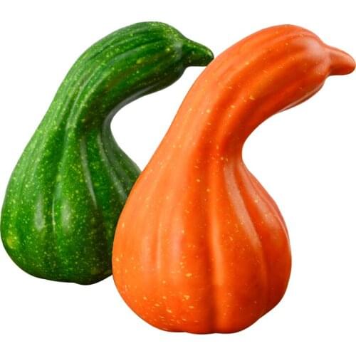 050 Large curved pumpkin fake vegetable large foam pumpkin vegetable model 21*13cm