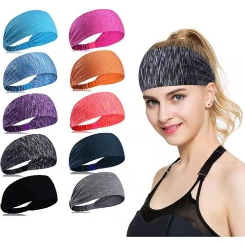 1pcs Knitted Yoga Hair Bands Sport Elastic Headbands women Dance running men Wide Headband Stretch Ribbon Sports Yoga Accessory