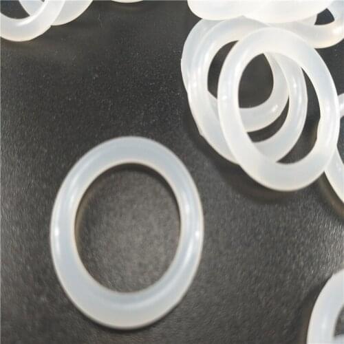 100PCS wire diameter 1.5mm outer diameter 4mm-24mm small white silicone O ring silicone O type sealing ring silicone O rings