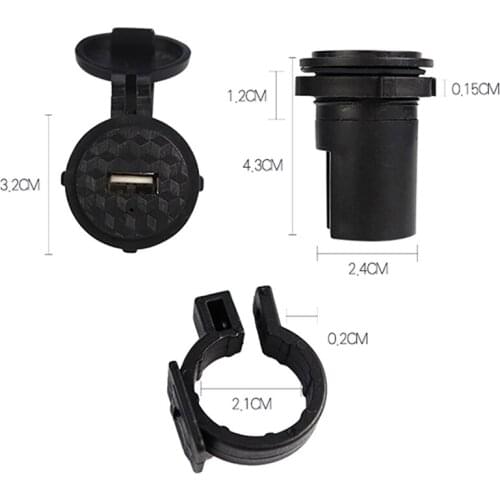 12V 3.2*4.3cm USB Charger Socket Adapter Power for Car Motorcycle Handlebar Waterproof