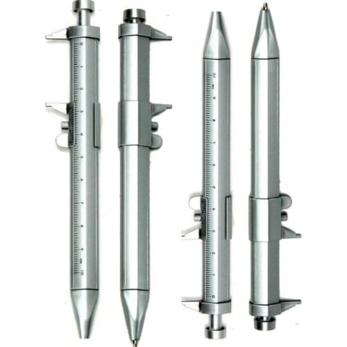 2 Pcs Gel Ink Pen Vernier Caliper 10cm Metric Gauge Precision Dial Shock-proof Measuring Tool Multifunctional Caliper