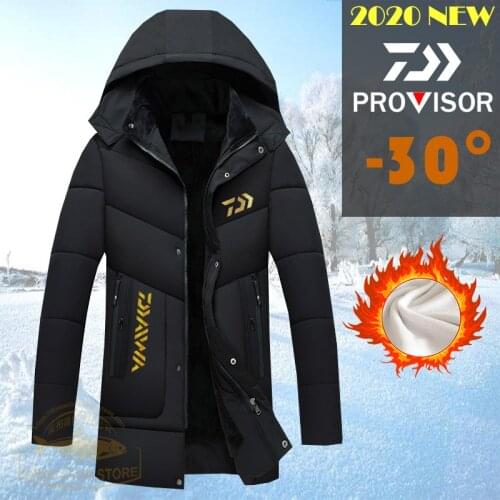 2020 DAWA Fishing Long Coat Winter Fishing Jacket Windbreak Warm Winter Clothes Cycling Fishing Clothing Jackets Cycling Jacket