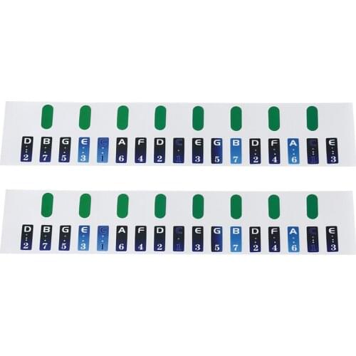 2pcs 17 Keys Kalimba Scale Sticker Thumb Finger Piano Key Note Stickers Percussion Musical Instrument Accessories