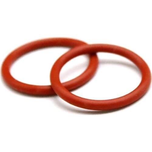 10Pcs Red 5mm Wire Diameter Food Grade Safe Silicone O Rings Gaskets OD 18-45mm O Ring Seals Washer