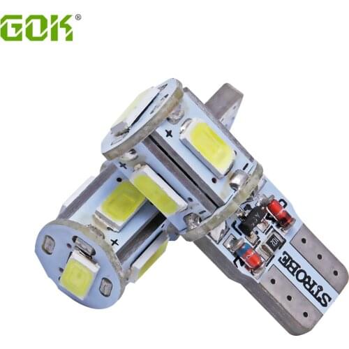 50PCS/LOT T10 led strobe high quality t10 5led flash w5w t10 5smd led 5730 5630 smd car led Light car-styling Bulb wholesale