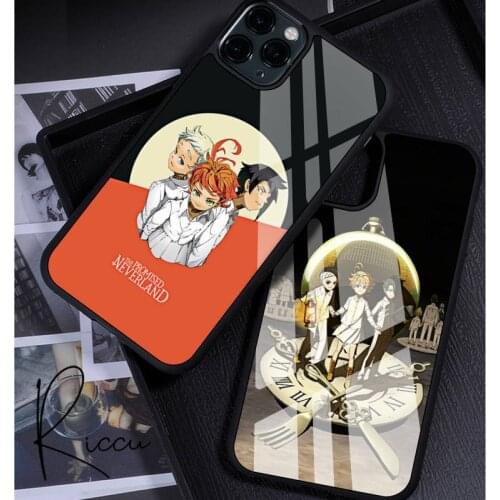 Phone Case Rubber for iPhone 12 11 Pro Max Mini XS 8 7 6 6S Plus X 5S SE 2020 XR Mini for iPhone Anime Promised Neverland case