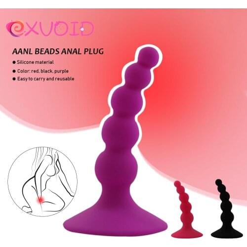 EXVOID Adult Products Silicone Butt Plug G-spot Prostate Massager Sex Toys for Women Men Gay Anal Beads Jelly Dildo Anal Plugs