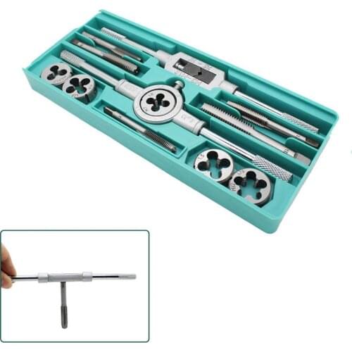 Wrench Screw 12PC/Set Hand Taps Metric Handle Tap Die Set M3-M12 Adjustable Wrench Screw Thread Plugs Taper Drill Repair Kits