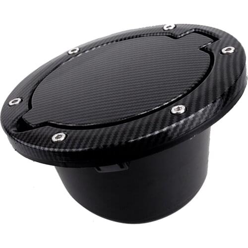 Fuel Tank Cover Door Gas Filler Cap ABS Carbon Fiber Style Fit for Jeep Wrangler JK 2007 2008 2009 2010 2011 2012 2013 2014-2017