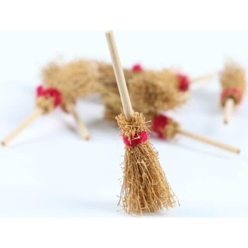 Dollhouse Miniature Food game scene model doll house accessories Mini large broom