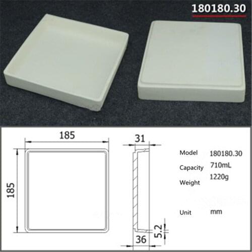 99.5% Square corundum crucible / 710ml 180180.30 / Temperature 1600 degrees / Sintered ceramic crucible