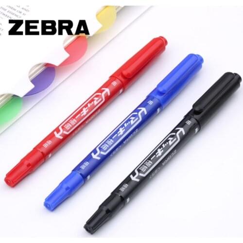Small Double-headed ZEBRA marker pen Two written lines Mark Oily Optical Disc Glass Ceramic plastic marker