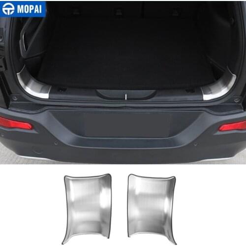 MOPAI Interior Mouldings for Car Rear Trunk Bumper Guard Plate Wrap Angle Protect Accessories for Jeep Cherokee 2014-2019