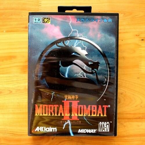 Motal Kombat II 16 Bit SEGA MD Game Card With Retail Box For Sega Mega Drive For Genesis
